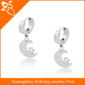 fashion 316l surgical earring dangle earring fancy wholesale hoop earring with star and moon